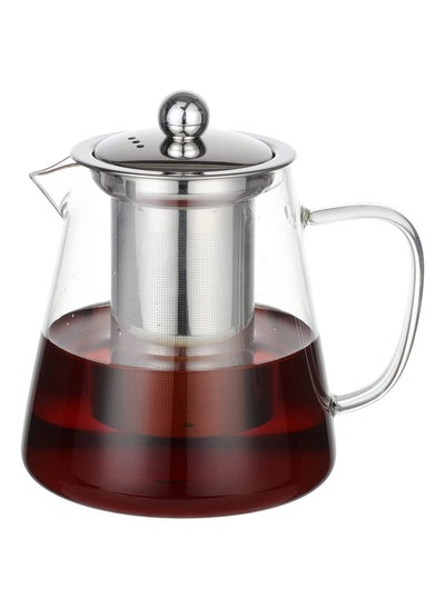 Buy Glass Teapot with Removable Stainless Steel Strainer and Lid TP305 - 1000ml in UAE