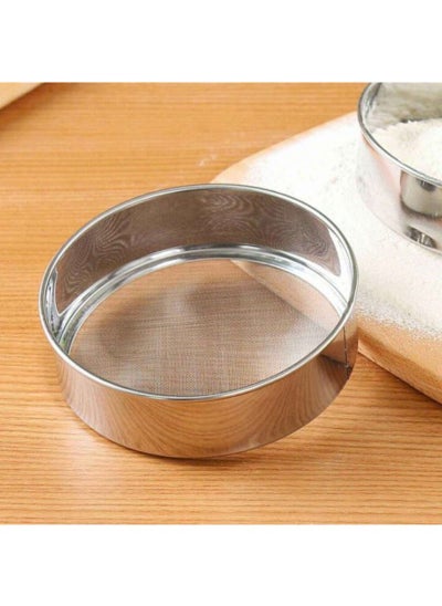 Buy Steel Round Strainer Flour Sieve in UAE