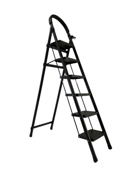 Buy 6 Steps Ladder，Foldable Ladder 6 Steps，Home Ladder 6 Step（Black） in UAE