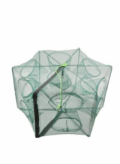 اشتري Holes Automatic Fishing Net Shrimp Cage Nylon Foldable Crab Fish Trap Cast Fishing Net Automatic Retractable Fishing Shrimp Net Large Zipper Crab Fish Trap(12 Holes) في السعودية