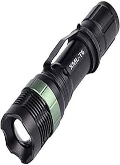 اشتري XML-T6 zoom outdoor strong light flashlight aluminum alloy camping flashlight في مصر