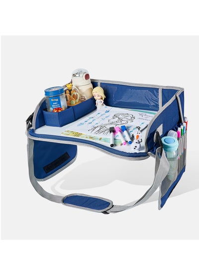 Buy Kids Travel Tray for Car Car Seat Tray for Kids Travel Car Trays for Kids Roadtrip Essentials Carseat Table Tray for Kids Road Trip Activities Toddler Lap Desk Organizer for Airplane in UAE