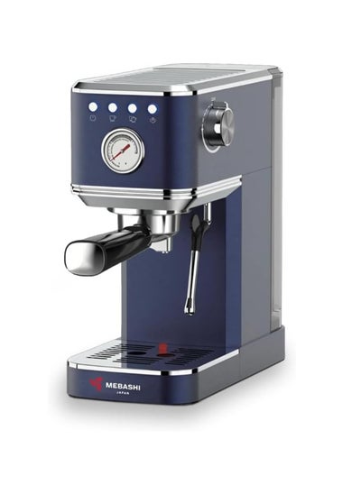 Buy MEBASHI Espresso Coffee Machine - 1.1L, 20 Bar, Thermo Block Heating (ME-ECM2047) (Blue) in UAE