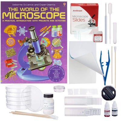 AmScope Compound Microscope Accessory and Book Kit Preparation and ...
