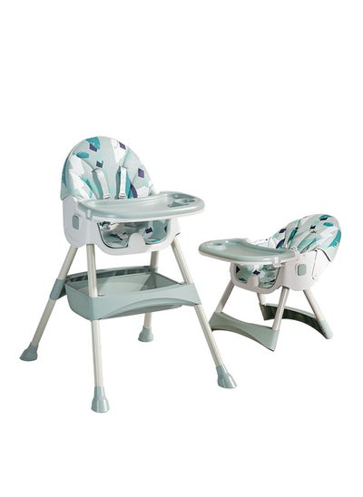 Buy Baby High Chair for Toddlers Foldable Feeding Chair Adjustable Backrest Baby Highchair with Double Removable Tray in UAE