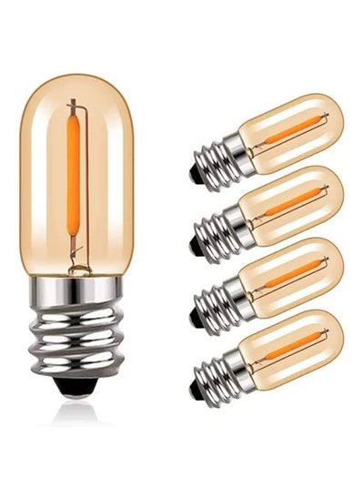 Buy E14 LED Light Bulbs, T16 0.6W Vintage Edison Screw Light Bulb Tubular Night Light Mini Bulb Warm White 2200K Amber Light Bulb for Sewing Machine Refrigerator, Non-dimmable (Mini 5Pcs) in UAE