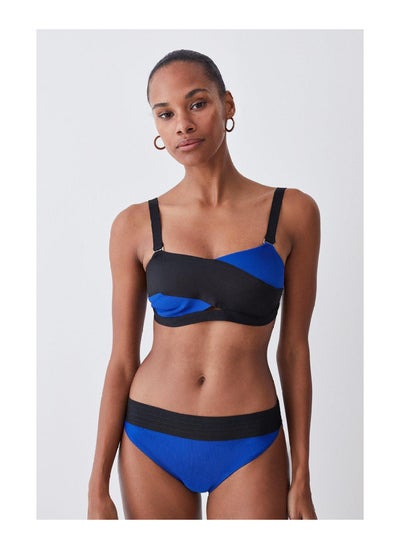 Buy Bandage Colour Block Bandeau Bikini Top in UAE