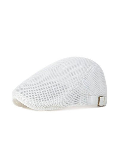 اشتري Mesh Flat Cap Berets Breathable  Adjustable White في الامارات