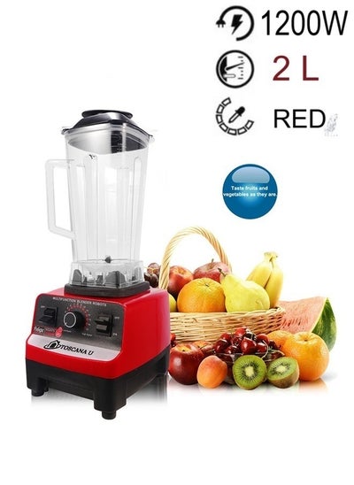 Buy 2 Liter Adjustable Multifunctional Blender Juicer With Blender Mill And Ice Grinder 2000ml 1200W in Saudi Arabia