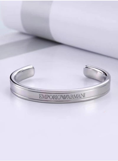 Buy EMPORIO ARMANI Unisex Classic Bracelet  Silver in Saudi Arabia