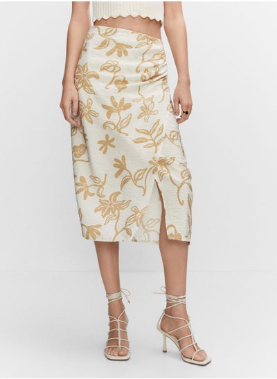 Buy Printed Wrap Midi Skirt in Saudi Arabia