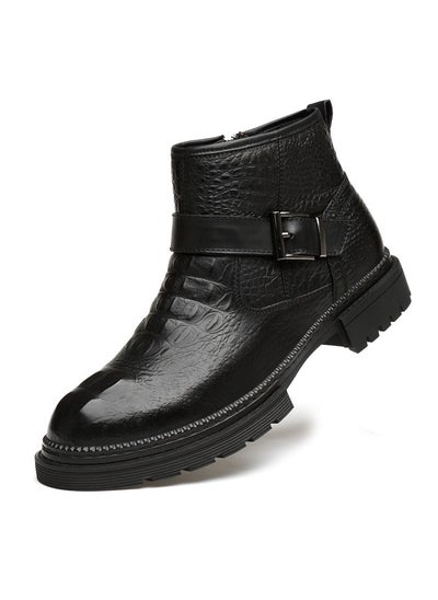 اشتري New Men's Casual Leather Boots في السعودية