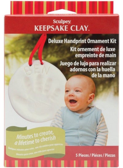 اشتري Sculpey Keepsake Oven Bake Clay Hand Print Memory Diy Kit. White Non Toxic Polymer Clay Oven Bake Clay. This Kit Comes With Clay And Tools To Make A Lasting Memory! في الامارات