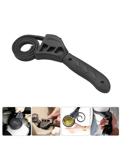 Buy 50 cm Rubber Strap Wrench Adjustable Oil Filter Wrench Pipe Wrench Plumbing Wrench Grip Wrench Heavy Duty Strap Wrench Tool Universal Oil Filter Spanner for Mechanics Plumbers Home Use, Black (68) in Saudi Arabia