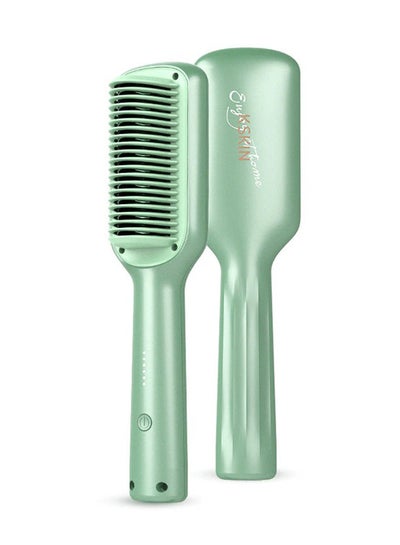 اشتري Mini Straightener Hair Brush Curlers Comb KD680 Green في السعودية