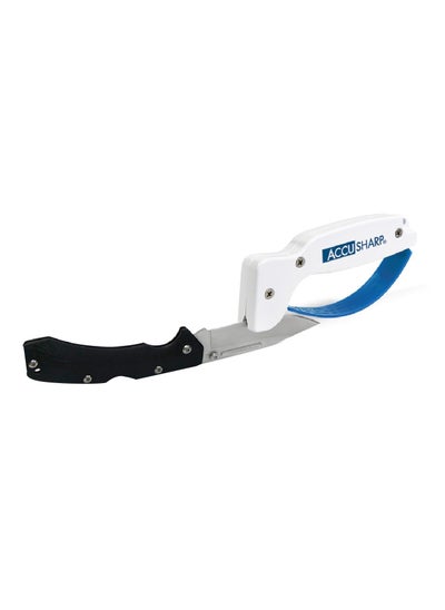 Buy Plastic Knife and Tool Sharpener White and Blue 10 x 22.3 x 2.3 cm 001 in Saudi Arabia