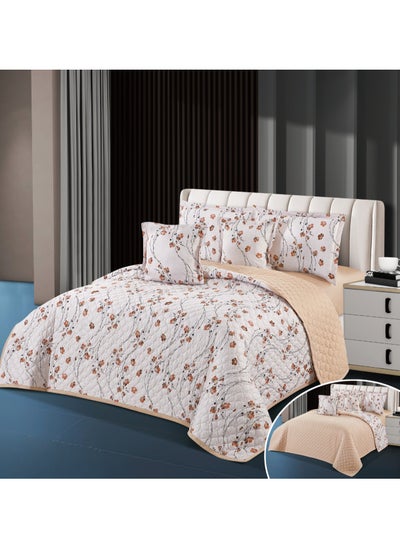 Buy 4-Piece Floral Compressed Comforter Set Double-Sided Single Size in Saudi Arabia