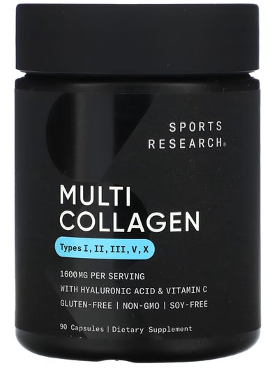 Buy Sports Research, Multi Collagen , 1,600 mg, 90 Capsules in Saudi Arabia