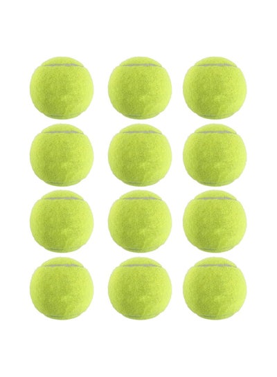 اشتري Tennis Balls,12 Pack Advanced Training Tennis Balls Practice Balls, Reusable and Sturdy Pressureless Tennis Balls, Ideal for Practice, Training, Teaching and All Court Types في السعودية
