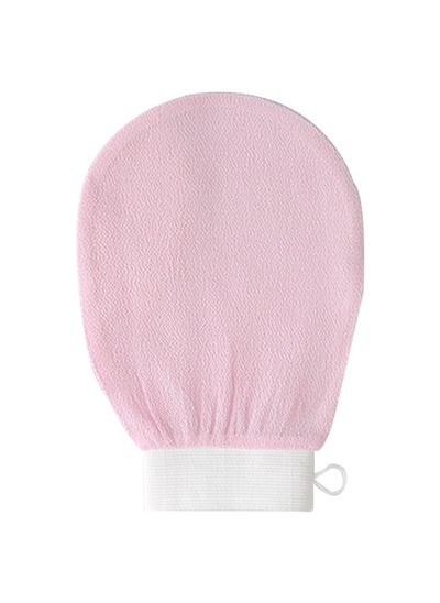 Buy Beauty Exfoliating Glove Mitt Body Scrub for Bath Shower Spa Hand Exfoliator Gloves, Dead Skin Cell Remover, Deep Exfoliation Scrubber Colour(Pink) in Saudi Arabia