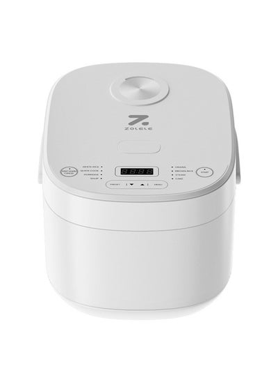 Buy ZOLELE Smart Rice Cooker 5L ZB600 Smart Rice Cooker for Rice With 16 Preset Cooking Functions, 24-Hour Timer, Warm Function, and Non-Stick Inner Pot - White in UAE