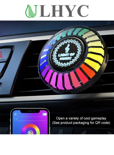 Car Music Rhythm Light RGB LED Music Car Vent Light APP Sound