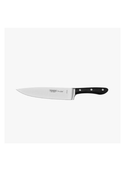 Buy Prochef 8 Inches Chef Knife with Stainless Steel Blade and Black Polycarbonate and Fiberglass Handle in UAE