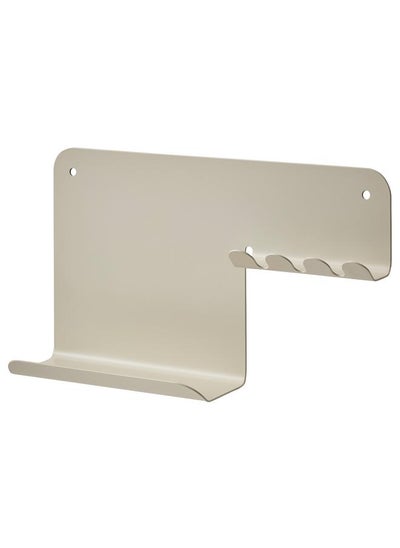 Buy Wall Organiser W Hooks Light Grey Beige 23X13 Cm in Saudi Arabia