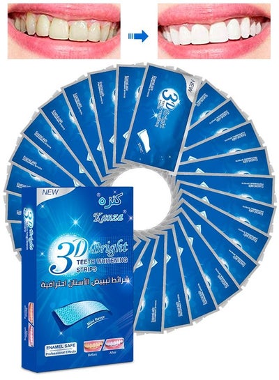 Buy 56 Pcs 28 Pairs 3D Bright Teeth Whitening Strips Safe Formula 100% Genuine Branded PAP+ Teeth Whitening Strips 28 Treatments Professional Teeth Whitener for Teeth Enamel & Stains Removal | Unisex in UAE