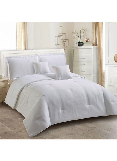 Buy Aure Waffle 5-Piece King Comforter Set 240x220 cm in Saudi Arabia