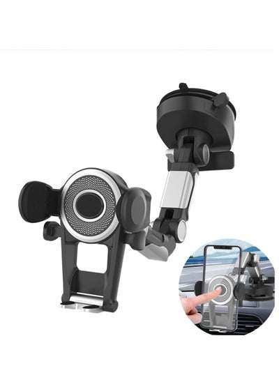 اشتري 360 Heavy Duty Phone Holder Mount, Long Arm, Adjustable Super Suction Cup for Dashboard and Windshield, Hands-Free Cell Phone Holder for Trucks, Cars في السعودية