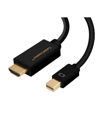 Buy Active Mini Dp To Hdmi Cable 6Ft Mini Displayport (Dp1.2 Thunderbolt) To Hdmi 4K X 2K & 3D Audio Video Eyefinity Multi Screen Compatible With Macbook Pro Imac 1.8 M Black in UAE