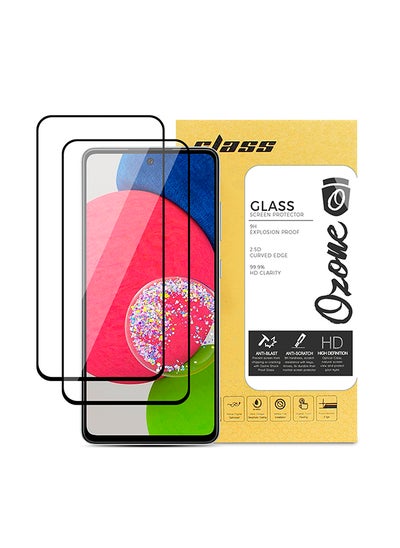 اشتري HD Glass Protector Compatible for Samsung Galaxy A52S 5GTempered Glass Screen Protector Shock Proof [2 Per Pack] HD Glass Protector - Black في الامارات