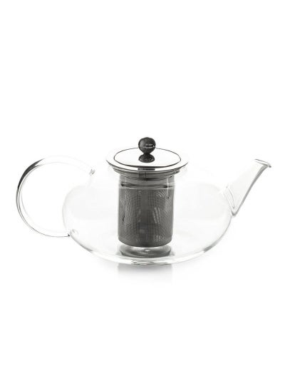 اشتري Coffeina Metal And Glass Tea Pot With Strainer Fr8121B 1.2L في الامارات