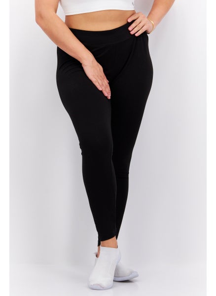 اشتري Women Tight Fit Solid Training Leggings, Black في الامارات