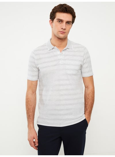 اشتري Polo Neck Short Sleeve Striped Piqué Men's T-Shirt في مصر