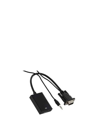اشتري Black VGA Male To HDMI Output 1080P HD and Audio TV AV HDTV Video Cable Converter Adapter في مصر
