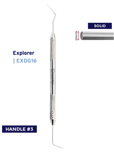 Buy Dental Instrument Explorer/Probe Fig.dg16 Solid Handle Double Ended in Saudi Arabia