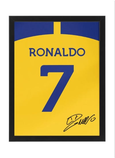 Buy Cristiano Ronaldo Autographed Jersey - Framed Poster 30x40cm - CR7 -Football Memorabilia, Soccer Collectible, Gift for Fans in UAE