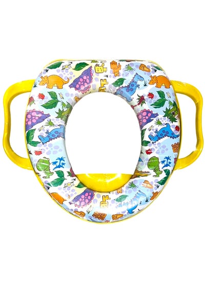 Buy VIO Cushioned Children's Toilet Seat, Baby, Toddler, Child, Kids Adapter Toilet Seat with Handles, Potty Training Seat for Western Toilet, for Boys & Girls, Fits Round & Oval Toilets (Printed) in UAE