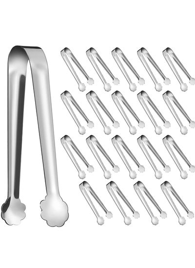 Buy Mini Serving Tongs, 20-Packs Stainless Steel Sugar Tongs, Stainless Steel Mini Serving Tongs Appetizers Tongs Small Kitchen Tongs for Tea Party Coffee Bar, Tea Party, Desserts Party and Ice Bucket in UAE