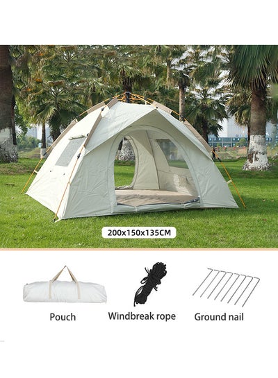 اشتري خيمة تخييم مزدوجة ، خيمة أوتوماتيكية ، خيمة فورية قابلة للإزالة للتنفس مقاومة للماء ، إعداد وتخزين سريع ، مناسبة للشاطئ / التخييم / الأسرة / خيمة عائلية خارجية (200 * 150 * 135 سم) في السعودية
