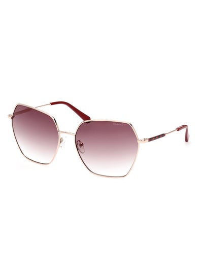 اشتري Women's UV Protection Rectangular Shape Metal Sunglasses GA808928F63 - Lens Size: 63 Mm - Shiny Rose Gold في الامارات