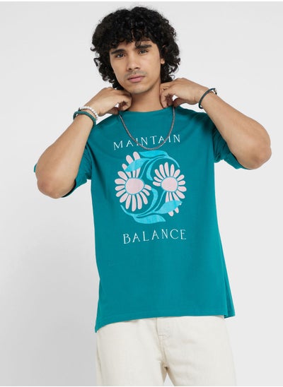 اشتري Contrast Printed T Shirt في الامارات