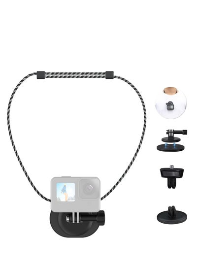 اشتري SYOSI Magnetic Neck Selfie Holder Action Camera Mount Quick Release Plate Chest Shoulder Support Angle with Joint Mount for Hero 5 6 7 8 9 10 Black AKASO DJI Action iPhone Camera Video Shoot في الامارات