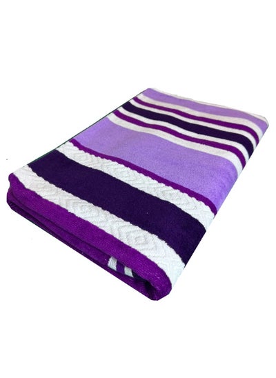 Buy Multi Color Stripes Towel 70x140 cm 100% Cotton Yarn Dyed Bath Towel - Super Absorbent, Antibacterial, 500 GSM Terry in UAE