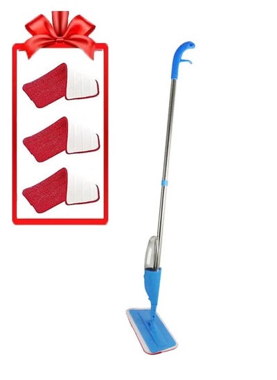 Buy Microfiber Mop Floor Cleaning System Blue in Saudi Arabia