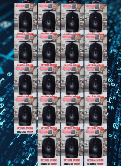 اشتري 19 Pieces SmarTLink Optical Mice The Wired Professional Cool Mouse SL7006MS في السعودية