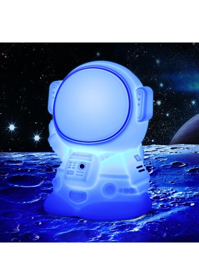 اشتري Astronaut Night Light, Dimmable Kids Night Lamp, Portable Silicone Spaceman Nursery Night Light, Touch Control Rechargeable Night Light for Nursery Children's Room Decoration and Kids Gift في السعودية