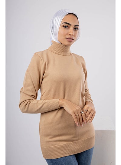 Buy Short Basic Fit Pullover | Free Size | Beige in Egypt